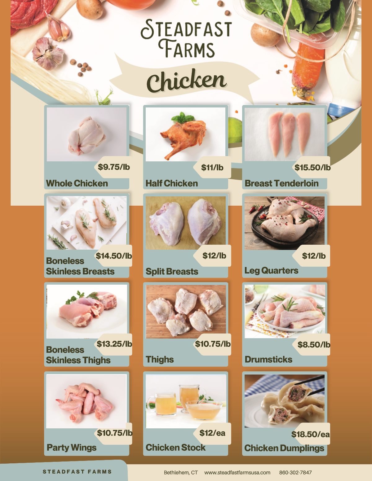 Steadfast Farms farmers market menu and pricing, page 1 of 5