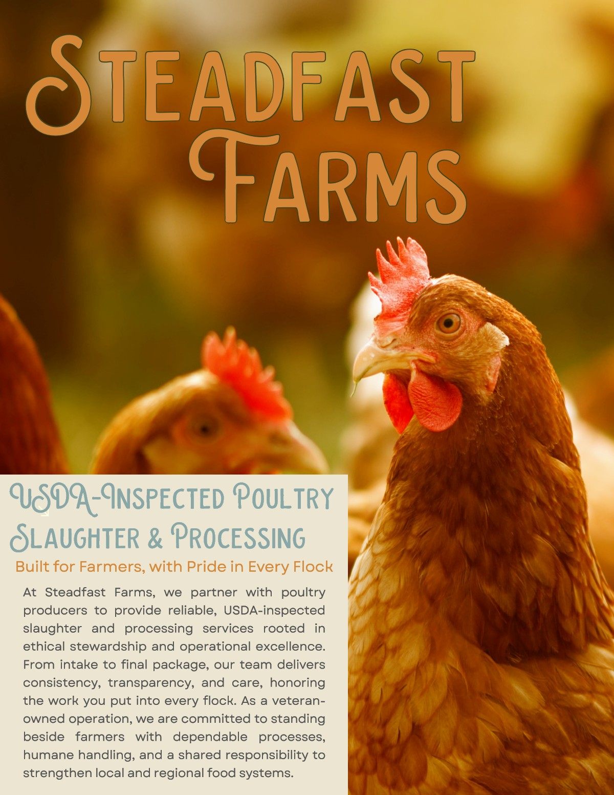 Steadfast Farms slaughter, processing and value added products guide, page 1 of 8