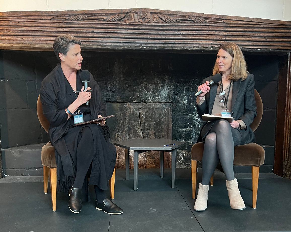 Audience listening to keynote on regional food resilience and agriculture systems