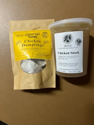 Chicken Dumplings and Stock